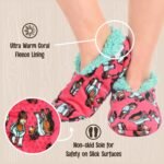 Lazy One Fuzzy Feet Slipper Socks for Women, Cute Fleece-Lined House Slippers, Cute Dog & Cat Design - Image 5