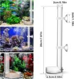 TIESOME Acrylic Fish Shrimp Feeder, Transparent Durable Aquarium Fish Shrimp Feeder, Assembled Feeding Tube Feeding Dish Tray Set for Fish Tank Aquarium Shrimp (20cm) - Image 3