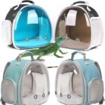 Portable Travel pet Backpack Carrier with Self Warming Pet Bed Set, Guinea Pig Carrier for 2,Reptile Travel Carrier for Lizards Sugar Glider Hedgehog Rat Parrot Birds Breathable Hangbag - Image 8