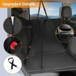 Honest Back Seat Extender for Dogs, Dog Car Seat Cover Hard Bottom 400lbs, Dog Car Seat Covers with Large Space, Waterproof Dog Hammock for Car SUV Truck, Standard, Black - Image 4