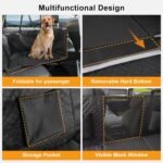 Honest Back Seat Extender for Dogs, Dog Car Seat Cover Hard Bottom 400lbs, Dog Car Seat Covers with Large Space, Waterproof Dog Hammock for Car SUV Truck, Standard, Black - Image 6