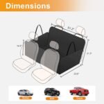 Honest Back Seat Extender for Dogs, Dog Car Seat Cover Hard Bottom 400lbs, Dog Car Seat Covers with Large Space, Waterproof Dog Hammock for Car SUV Truck, Standard, Black - Image 7