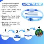 Gravel Vacuum for Aquarium - Fish Tank Gravel Vacuum Cleaner- Aquarium Siphon - 8 FT Long with Minnow Net - Image 4