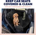 Active Pets Dog Car Seat Cover Car Seat Protector- Dog Seat Cover for Back Seat of SUVs, Trucks, Cars - Waterproof & Convertible Dog Hammock for Car Backseat - Dog Travel Accessories - Black - Image 3