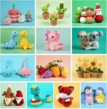 HTVRONT Crochet Kit for Beginners - Complete Crochet Kits with Stitch by Stitch Video Tutorial, Beginner Crochet Kit for Adults Kids Gift - Starter Easy Learn to Crochet(Ray Fish 2 Pack) - Image 8