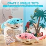 HTVRONT Crochet Kit for Beginners - Complete Crochet Kits with Stitch by Stitch Video Tutorial, Beginner Crochet Kit for Adults Kids Gift - Starter Easy Learn to Crochet(Ray Fish 2 Pack) - Image 9