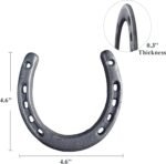 Atpxdk 6 pcs Cast Iron Horseshoe Wall Decor, Durable Medium Cast Iron Horse Shoes Decoration for Good Luck - Image 3