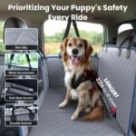Back Seat Extender for Dogs with Storage, Dog Car Seat Cover Hard Bottom, Back Seat Protector, Removable and Washable Dog Hammock for Car Heavy Duty SUV Truck (Light Gray) - Image 4