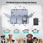 Back Seat Extender for Dogs with Storage, Dog Car Seat Cover Hard Bottom, Back Seat Protector, Removable and Washable Dog Hammock for Car Heavy Duty SUV Truck (Light Gray) - Image 8