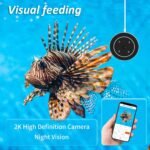 Upgraded II Automatic Fish Feeder with 2K HD Camera & Intelligent Fish Food Dispenser with APP, Smart WiFi Visual Vacation Feeder, Timer Auto Fish Feeder for Fish Tanks & Aquarium - Image 4