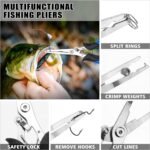 Fishing Tool Kit, 50 Pieces Fishing Gear, Fishing Pliers with Lanyard, Fillet Knife, Fish Lip Gripper, Fly Ice Fishing Hook Extractor, Anti-Cutting Gloves, Fishing Lures Baits Accessories - Image 3