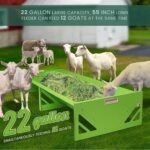 Goat Feeder Trough 55" Livestock Feeding Trough Large Capacity Metal Feed Trough Heavy-Duty Horse Feeder Livestock Feeder for Cattle Cows Horses Sheep Goats Pigs Calf Deer - Image 4