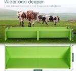 Goat Feeder Trough 55" Livestock Feeding Trough Large Capacity Metal Feed Trough Heavy-Duty Horse Feeder Livestock Feeder for Cattle Cows Horses Sheep Goats Pigs Calf Deer - Image 5