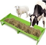 Goat Feeder Trough 55" Livestock Feeding Trough Large Capacity Metal Feed Trough Heavy-Duty Horse Feeder Livestock Feeder for Cattle Cows Horses Sheep Goats Pigs Calf Deer - Image 8