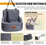 Dog Car Seat for Small Medium Dogs Memory Sponge Dog Booster Car Seat Fits Car Dog Bed up to 35 lbs,Detachable Washable Dog Seat with Storage Bag Dog Blanket - Image 4