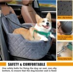 Dog Car Seat for Small Medium Dogs Memory Sponge Dog Booster Car Seat Fits Car Dog Bed up to 35 lbs,Detachable Washable Dog Seat with Storage Bag Dog Blanket - Image 5