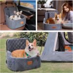 Dog Car Seat for Small Medium Dogs Memory Sponge Dog Booster Car Seat Fits Car Dog Bed up to 35 lbs,Detachable Washable Dog Seat with Storage Bag Dog Blanket - Image 6
