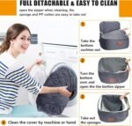 Dog Car Seat for Small Medium Dogs Memory Sponge Dog Booster Car Seat Fits Car Dog Bed up to 35 lbs,Detachable Washable Dog Seat with Storage Bag Dog Blanket - Image 7