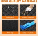 Backseat Cover for Dogs, Waterproof and Non-Slip Pet Bench Seat Covers, Car Seat Protector for Back Seat, Universal Size Rear Car Seat Cover Fits Cars, Trucks and SUVs, Black - Image 5