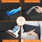 Backseat Cover for Dogs, Waterproof and Non-Slip Pet Bench Seat Covers, Car Seat Protector for Back Seat, Universal Size Rear Car Seat Cover Fits Cars, Trucks and SUVs, Black - Image 6