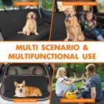 Backseat Cover for Dogs, Waterproof and Non-Slip Pet Bench Seat Covers, Car Seat Protector for Back Seat, Universal Size Rear Car Seat Cover Fits Cars, Trucks and SUVs, Black - Image 7