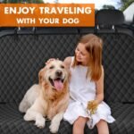 Backseat Cover for Dogs, Waterproof and Non-Slip Pet Bench Seat Covers, Car Seat Protector for Back Seat, Universal Size Rear Car Seat Cover Fits Cars, Trucks and SUVs, Black - Image 8