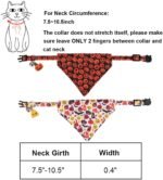 ADOGGYGO Halloween Cat Collar with Bandana, 2 Pack Halloween Cat Kitten Bandana Collar, Pumpkin Cat Halloween Collars for Cat Kitten (Halloween) - Image 6