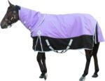 Violet Horse Blanket with Neck Cover for Mare | 1600 Denier Windproof | Waterproof Poly Blanket for Horses | (82IN) - Image 3
