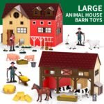 Farm Animals Barn House Toys - Kids Tractor Toy with Lights & Sound, Horse Stable, Cowshed, Chicken Fence, Animal, Farm Accessories, Easter Birthday Gifts for Boys Toddlers Ages 3+ - Image 4