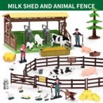 Farm Animals Barn House Toys - Kids Tractor Toy with Lights & Sound, Horse Stable, Cowshed, Chicken Fence, Animal, Farm Accessories, Easter Birthday Gifts for Boys Toddlers Ages 3+ - Image 5