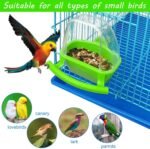 2Pcs Birds Water Dispenser, Bird Water Feeder for Cage, Parrot Feeder Hanging Bird Food Bowl, Bird Seed Food Container Cage Accessories for Parakeet Budgies Lovebirds - Image 7