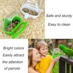 2Pcs Birds Water Dispenser, Bird Water Feeder for Cage, Parrot Feeder Hanging Bird Food Bowl, Bird Seed Food Container Cage Accessories for Parakeet Budgies Lovebirds - Image 8
