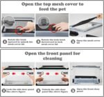 PINVNBY Plastic Reptile Feeding Box with Wheels,Reptiles breeding Enclosure Cages Transparent Amphibians Habitat Terrarium Tank Portable Transport Container for Lizard,Bearded Dragon(Black) - Image 4