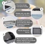 PINVNBY Plastic Reptile Feeding Box with Wheels,Reptiles breeding Enclosure Cages Transparent Amphibians Habitat Terrarium Tank Portable Transport Container for Lizard,Bearded Dragon(Black) - Image 6