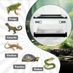 PINVNBY Plastic Reptile Feeding Box with Wheels,Reptiles breeding Enclosure Cages Transparent Amphibians Habitat Terrarium Tank Portable Transport Container for Lizard,Bearded Dragon(Black) - Image 7