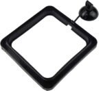 4 Pack Aquarium Fish Feeding Ring Floating Food Feeder, Square Shape with Suction Cup, Black - Image 3