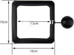 4 Pack Aquarium Fish Feeding Ring Floating Food Feeder, Square Shape with Suction Cup, Black - Image 4