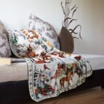 3 Pcs Horse Lovers Gifts Set, Horse Rustic Farmhouse Gift for Farm Animal Lovers, Includes 60"x 50" Throw Blanket Greeting Card Box, Horse Party Gift Decor for Women on Birthday Christmas - Image 3