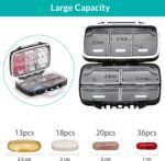 Fullicon Portable Pill Organizer Weekly, Small Travel Pill Case with 7 Compartment, Moistureproof and Airtight Pill Box, Travel Pill Holder for Vitamins/Fish Oils/Supplements - Image 6