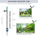 Fish Tanks Gravel Vacuum Cleaner, 397GPH/20W Electric Aquarium Gravel Cleaner, 6-in-1 Aquarium Cleaner Kit for Remove Dirt Change Water Wash Sand and Water Shower for Turtle Betta Fish Tank - Image 5