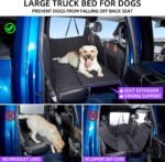 Dog Seat Cover and Bed for Trucks - Back Seat Extender and Hammock for F150, RAM1500, Silverado - Non-Inflatable Pet Mattress (Black) - Image 3