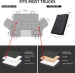 Dog Seat Cover and Bed for Trucks - Back Seat Extender and Hammock for F150, RAM1500, Silverado - Non-Inflatable Pet Mattress (Black) - Image 7