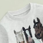 Pudcoco Toddler Baby Boys Girls Fall Clothes Farm Animal Outfit Horse Cow Chicken Sweatshirt and Jogger Pants Set - Image 3