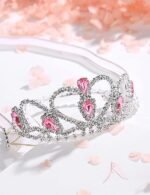 Lovelyshop Pet Series Pink Gem Rhinestone Dog/Cat Tiara Crown for Costume Hair Accessories -Small Size - Image 6