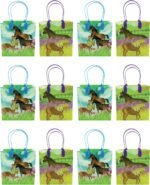 TINYMILLS Horse and Pony Themed Party Favor Bags Treat Bags, 12 Pack - Image 3