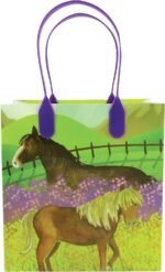 TINYMILLS Horse and Pony Themed Party Favor Bags Treat Bags, 12 Pack - Image 7