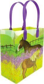 TINYMILLS Horse and Pony Themed Party Favor Bags Treat Bags, 12 Pack - Image 9