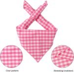 Yewong Pet Pink Cowboy Hat Costume Accessory Set Dog Cat Size Pink Cowgirl Princess Hat with Crown Tiara Bandana/Scarf for Cat Puppy Western Costume Daily Wearing Photo Props (Set B) - Image 4