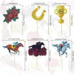 30pcs Kentucky Derby Party Cupcake Toppers Food and Appetizer Picks Roses Jockey Horse Decorations Kentucky Horse Race Party Supplies Bulk - Image 4