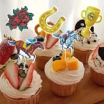 30pcs Kentucky Derby Party Cupcake Toppers Food and Appetizer Picks Roses Jockey Horse Decorations Kentucky Horse Race Party Supplies Bulk - Image 7